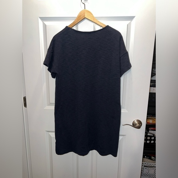 Anthropologie Sunday In Brooklyn Size M Navy Blue Knee Length dress w/ buttons - Picture 3 of 7